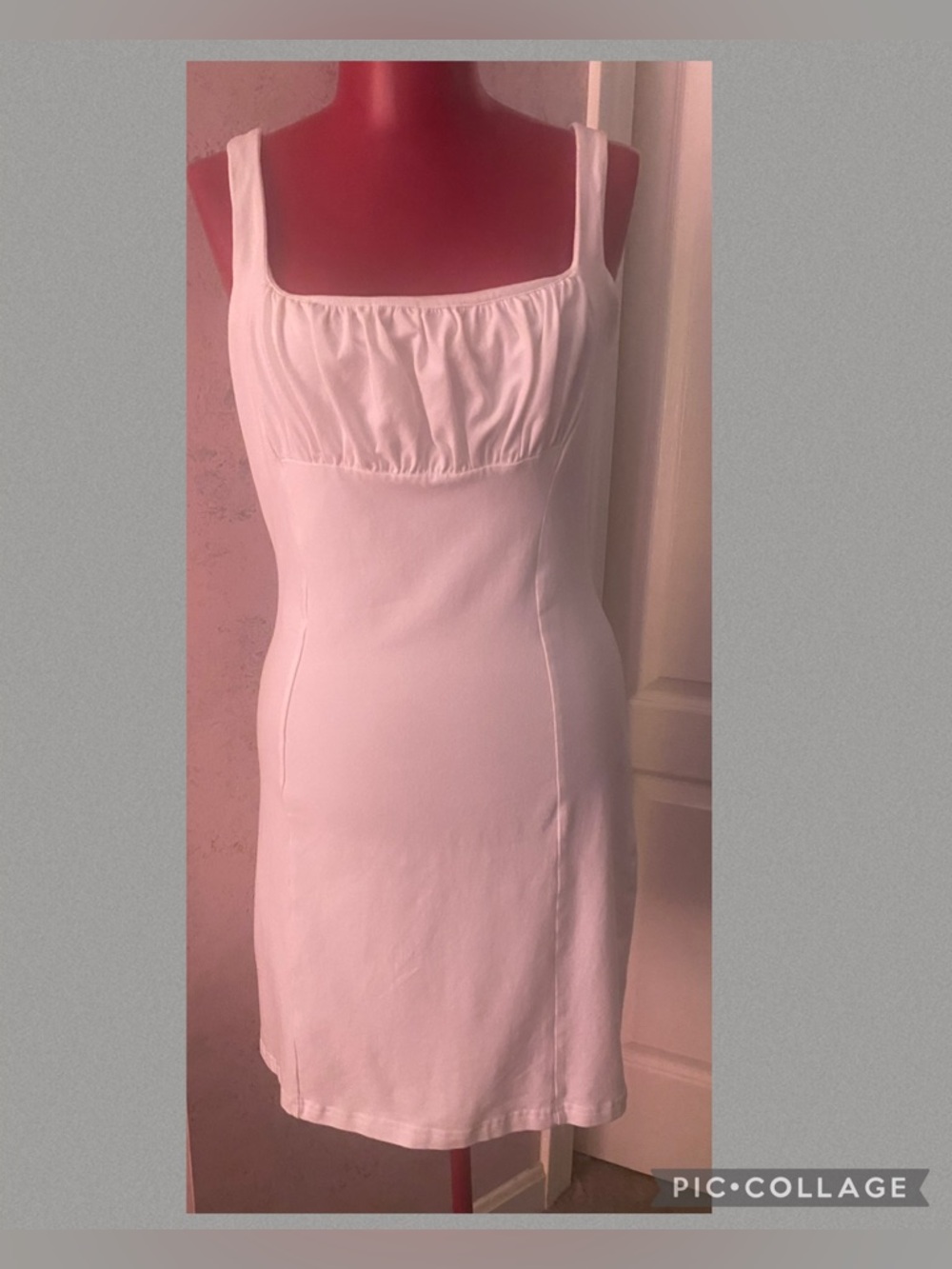 Victoria’s Secret white sleeveless fitted midi dress size Medium
